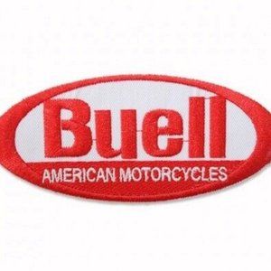 Buell Red Embroidered Iron-On Sew-On Patch - NEW